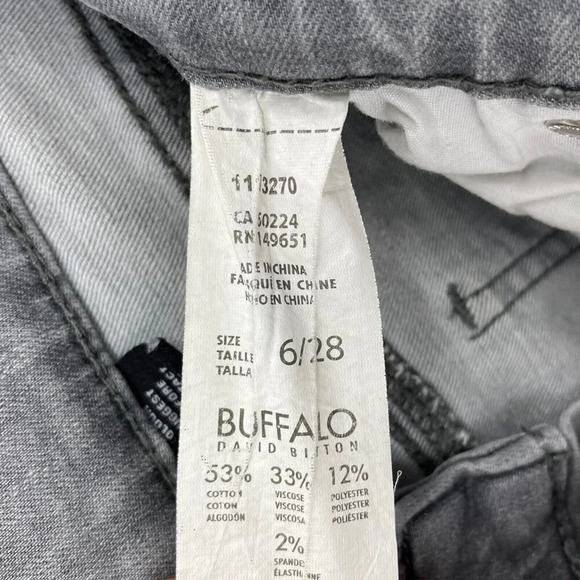 Buffalo David Bitton Jeans Womens 6 Gray Aubrey Mid Rise Grazer Denim Soft Ankle - Picture 5 of 10